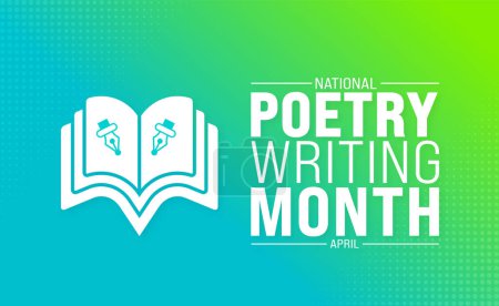 April is National Poetry Writing Month background template. Holiday concept. use to background, banner, placard, card, and poster design template with text inscription and standard color. vector