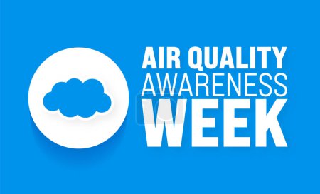 March is Air Quality Awareness Week background template. Holiday concept. use to background, banner, placard, card, and poster design template with text inscription and standard color. vector