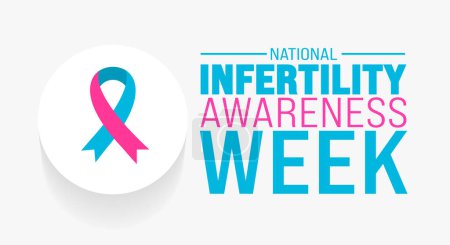 April is National Infertility Awareness Week background template. Holiday concept. use to background, banner, placard, card, and poster design template with text inscription and standard color. vector