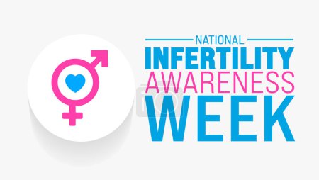 April is National Infertility Awareness Week background template. Holiday concept. use to background, banner, placard, card, and poster design template with text inscription and standard color. vector