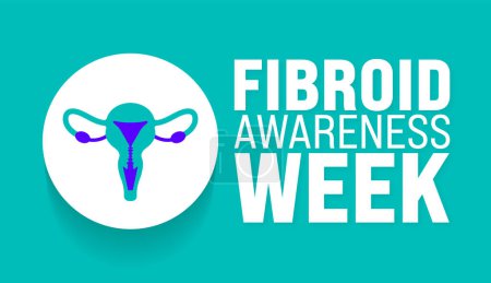 April is Fibroid Awareness Week background template. Holiday concept. use to background, banner, placard, card, and poster design template with text inscription and standard color. vector illustration