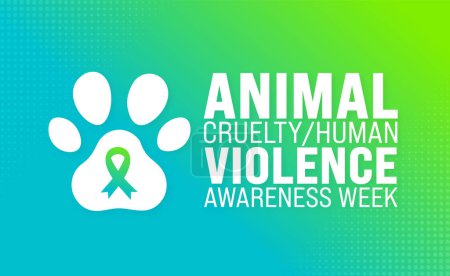 April is Animal Cruelty or Human Violence Awareness Week background template. Holiday concept. use to background, banner, placard, card, and poster design template with text inscription