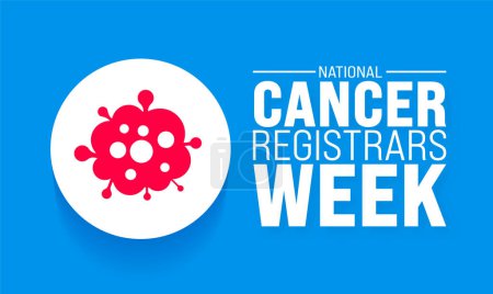Der April ist die Woche der Nationalen Krebsregister. Ferienkonzept. Verwendung für Hintergrund, Banner, Plakat, Karte und Plakatentwurf mit Textbeschriftung und Standardfarbe. Vektor