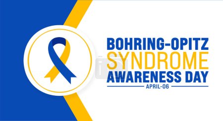 Illustration for April is Bohring Opitz Syndrome Awareness Day background template. Holiday concept. use to background, banner, placard, card, and poster design template with text inscription and standard color. - Royalty Free Image