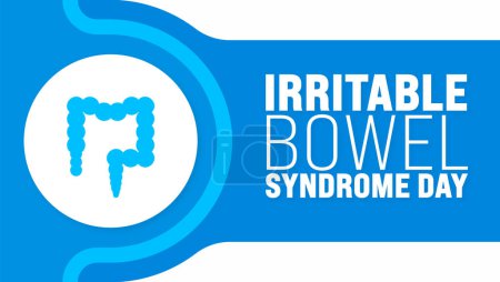 April is World Irritable Bowel Syndrome Day or IBS day background template. Holiday concept. use to background, banner, placard, card, and poster design template with text inscription