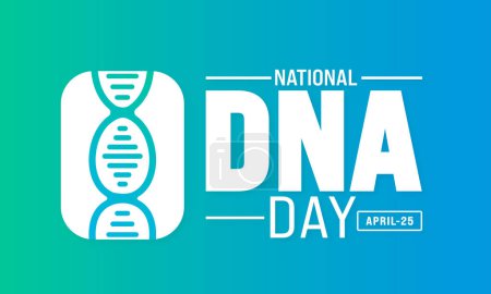 April National DNA Day background template. Holiday concept. use to background, banner, placard, card, and poster design template with text inscription and standard color. vector illustration.