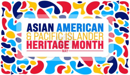 May is Asian American and Pacific Islander Heritage Month geometric shape pattern background template. celebrates the culture, traditions and history in the United States.