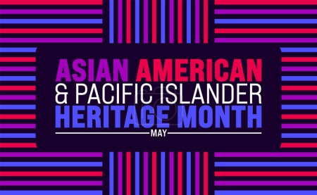 Der Mai ist asiatisch-amerikanischer und pazifischer Monat des Weltkulturerbes. feiert die Kultur, Traditionen und Geschichte der Vereinigten Staaten. Verwendung als Banner, Cover, Plakat, Karte und Poster.
