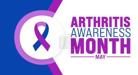 Illustration for May is Arthritis Awareness Month background template. Holiday concept. use to background, banner, placard, card, and poster design template with text inscription and standard color. vector - Royalty Free Image