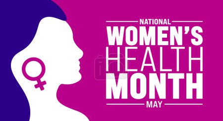 May is National Womens Health Month background template. Holiday concept. use to background, banner, placard, card, and poster design template with text inscription and standard color. vector