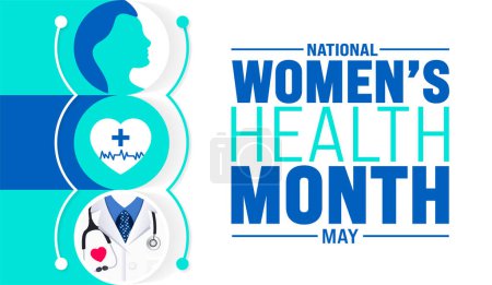 May is National Womens Health Month background template. Holiday concept. use to background, banner, placard, card, and poster design template with text inscription and standard color. vector