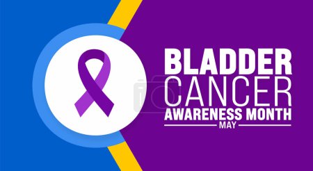 May is Bladder Cancer Awareness Month background template. Holiday concept. use to background, banner, placard, card, and poster design template with text inscription and standard color. vector