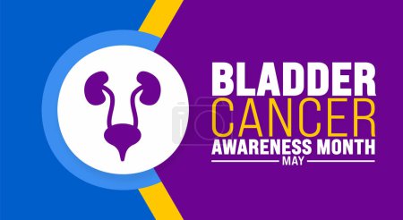May is Bladder Cancer Awareness Month background template. Holiday concept. use to background, banner, placard, card, and poster design template with text inscription and standard color. vector