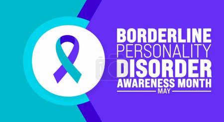 May is Borderline Personality Disorder Awareness Month background template. Holiday concept. use to background, banner, placard, card, and poster design template with text inscription