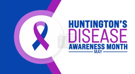 May is Huntingtons Disease Awareness Month background template. Holiday concept. use to background, banner, placard, card, and poster design template with text inscription and standard color. vector 