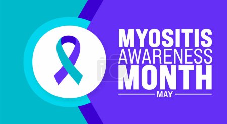May is Myositis Awareness Month background template. Holiday concept. use to background, banner, placard, card, and poster design template with text inscription and standard color. vector illustration