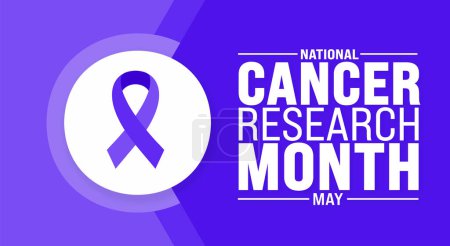 May is National Cancer Research Month background template. Holiday concept. use to background, banner, placard, card, and poster design template with text inscription and standard color. vector