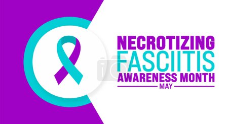 May is Necrotizing Fasciitis Awareness Month background template. Holiday concept. use to background, banner, placard, card, and poster design template with text inscription and standard color. vector