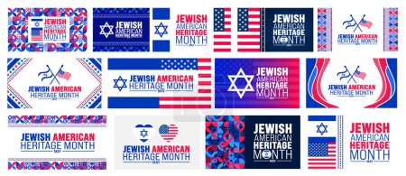 May is Jewish American Heritage Month  background design template bundle. use to background, banner, placard, card, and poster design template. vector illustration