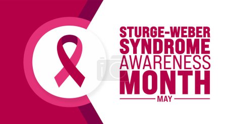 Illustration for May is Sturge Weber Syndrome Awareness Month background template. Holiday concept. use to background, banner, placard, card, and poster design template with text inscription and standard color. vector - Royalty Free Image
