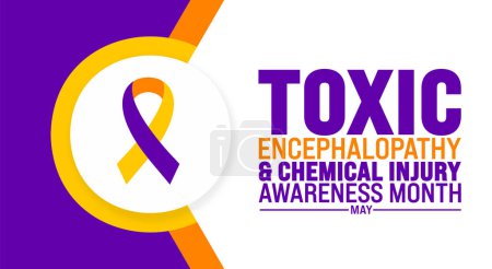May is National Toxic Encephalopathy and Chemical Injury Awareness Month background template. Holiday concept. use to background, banner, placard, card, and poster design template.