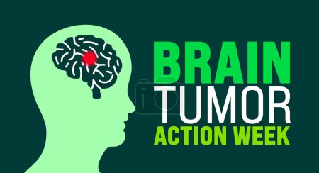 May is Brain Tumor Action Week background template. Holiday concept. use to background, banner, placard, card, and poster design template with text inscription and standard color. vector illustration.