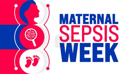 Illustration for May is Maternal Sepsis Week background template. Holiday concept. use to background, banner, placard, card, and poster design template with text inscription and standard color. vector illustration. - Royalty Free Image