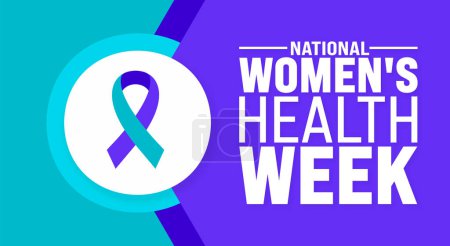 May is National Women's Health Week background template. Holiday concept. use to background, banner, placard, card, and poster design template with text inscription and standard color. vector