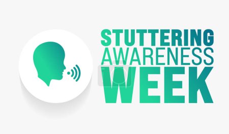 May is National Stuttering Awareness Week background template. Holiday concept. use to background, banner, placard, card, and poster design template with text inscription and standard color. vector