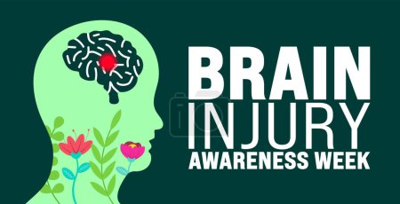 May is Brain Injury Awareness Week background template. Holiday concept. use to background, banner, placard, card, and poster design template with text inscription and standard color. vector