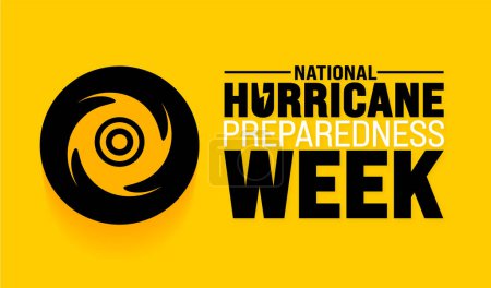 May is National Hurricane Preparedness Week background template. Holiday concept. use to background, banner, placard, card, and poster design template with text inscription and standard color. vector 