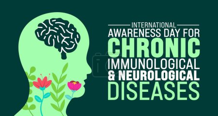 Illustration for International Awareness Day for Chronic Immunological and Neurological Diseases background - Royalty Free Image