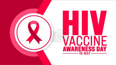 May is HIV Vaccine Awareness Day background template. Holiday concept. use to background, banner, placard, card, and poster design template with text inscription and standard color. vector