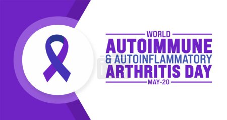 May is World Autoimmune and AutoInflammatory Arthritis Day background template. Holiday concept. use to background, banner, placard, card, and poster design template with text inscription