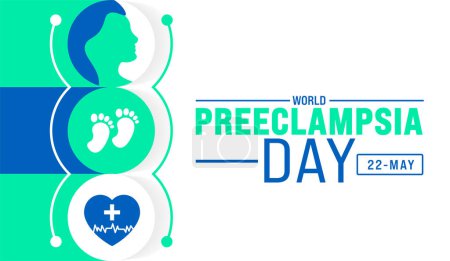 May is World Preeclampsia Day background template. Holiday concept. use to background, banner, placard, card, and poster design template with text inscription and standard color. vector illustration.