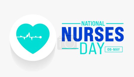 Der 6. Mai ist der Nationalfeiertag der Krankenschwestern. Krankenschwester, medizinisches Instrument, Medizin, medizinisches und medizinisches Versorgungskonzept. Verwendung für Hintergrund, Banner, Plakate, Karten und Plakatgestaltung.