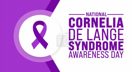 Illustration for National Cornelia de Lange Syndrome Awareness Day background template. Holiday concept. use to background, banner, placard, card, and poster design template with text inscription and standard color. - Royalty Free Image