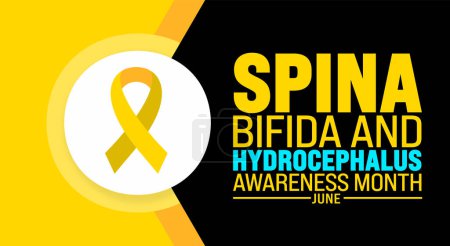 Der Juni ist Spina Bifida und Hydrocephalus Awareness Month Hintergrundvorlage. Ferienkonzept. Verwendung für Hintergrund, Banner, Plakat, Karte und Plakatentwurf mit Textinschrift
