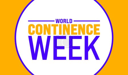 June is World Continence Week background template. Holiday concept. use to background, banner, placard, card, and poster design template with text inscription and standard color.