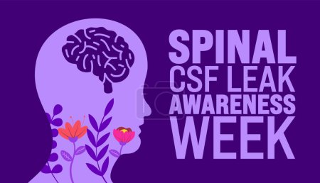 June is Spinal CSF Leak Awareness Week background template. Holiday concept. use to background, banner, placard, card, and poster design template.