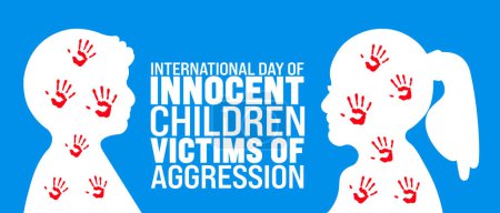 June is International Day of Innocent Children Victims of Aggression background template. Holiday concept. use to background, banner, placard, card, and poster design template with text inscription