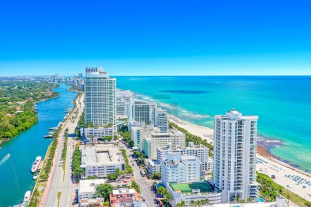 Photo for Miami Beach beach aerial view - Royalty Free Image