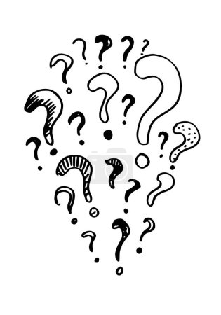 Illustration for Image of question mark icon on white background. - Royalty Free Image