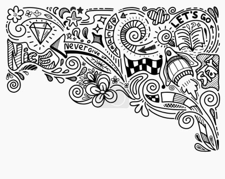 Hand drawn creative art doodle design concept, business concept illustration and it can also be for wall graffiti art.
