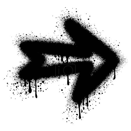 Spray Painted Graffiti arrow Sprayed isolated with a white background. Vector illustration.