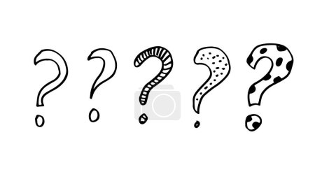 Téléchargez les illustrations : Image of question mark icon on white background. - en licence libre de droit