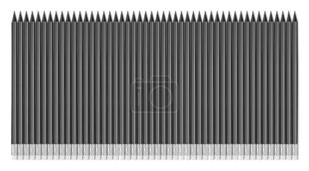 Photo for Black wood pencils the simple writing instrument isolated on white background - Royalty Free Image