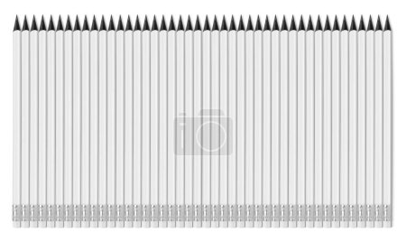 Photo for Black wood pencils with white body the simple writing instrument isolated on white background - Royalty Free Image