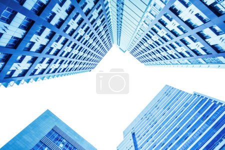 Foto de Arquitectura de perspectiva moderna con un tono azul, el edificio más alto de la ciudad - Imagen libre de derechos