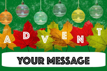 Photo for Colorful Advent collage with text field - Royalty Free Image